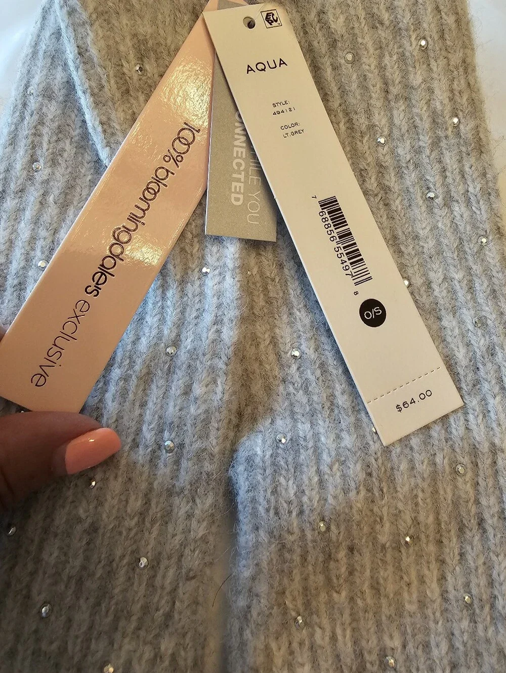 Aqua Mini Studs Tech Gloves - NWT. Gift.. Fall Winter. Mobile Friendly. Sparkle